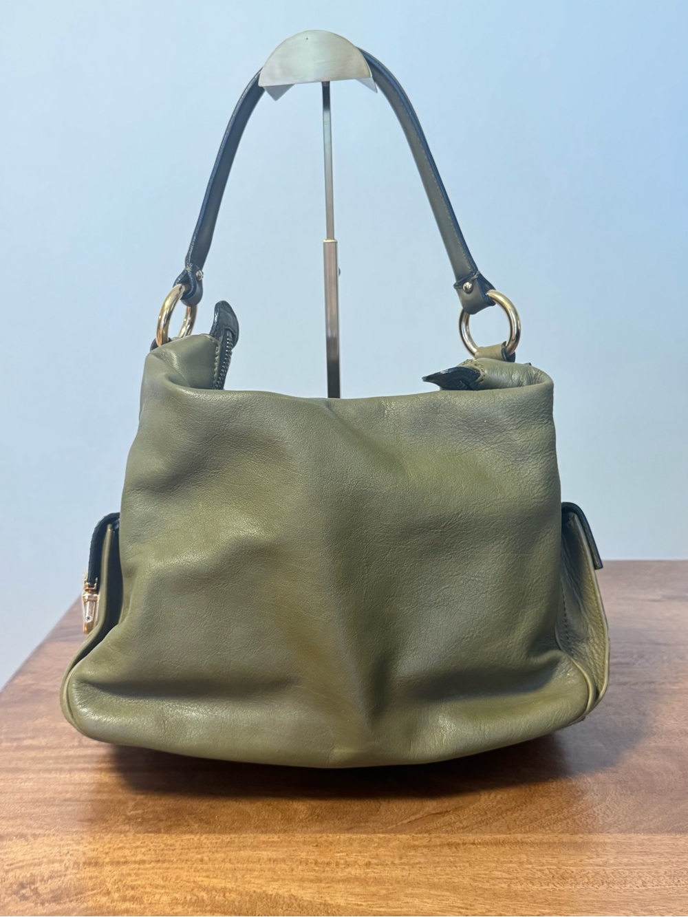 Vintage Marc Jacobs Large Olive Green Multipocket Shoulder Bag RARE - Picture 8 of 9